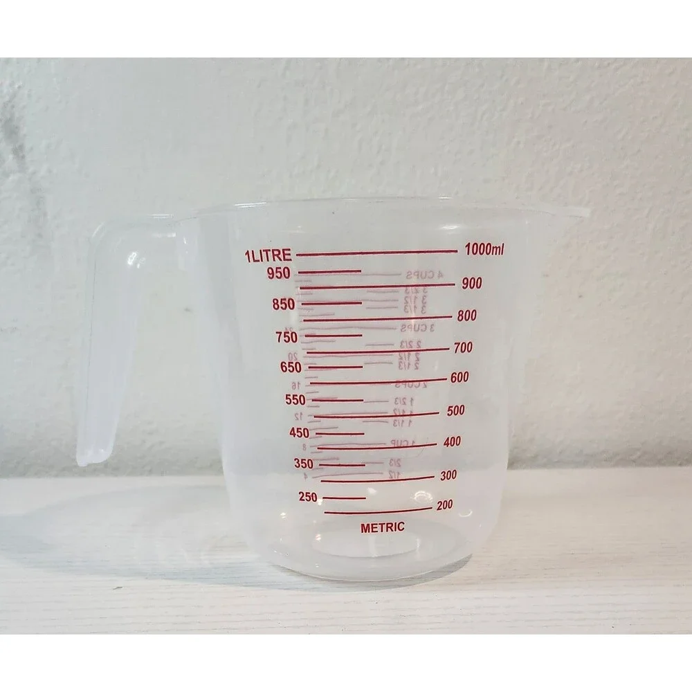 Measuring cup clear plastic 4 cups 1 liter/(1 unit)